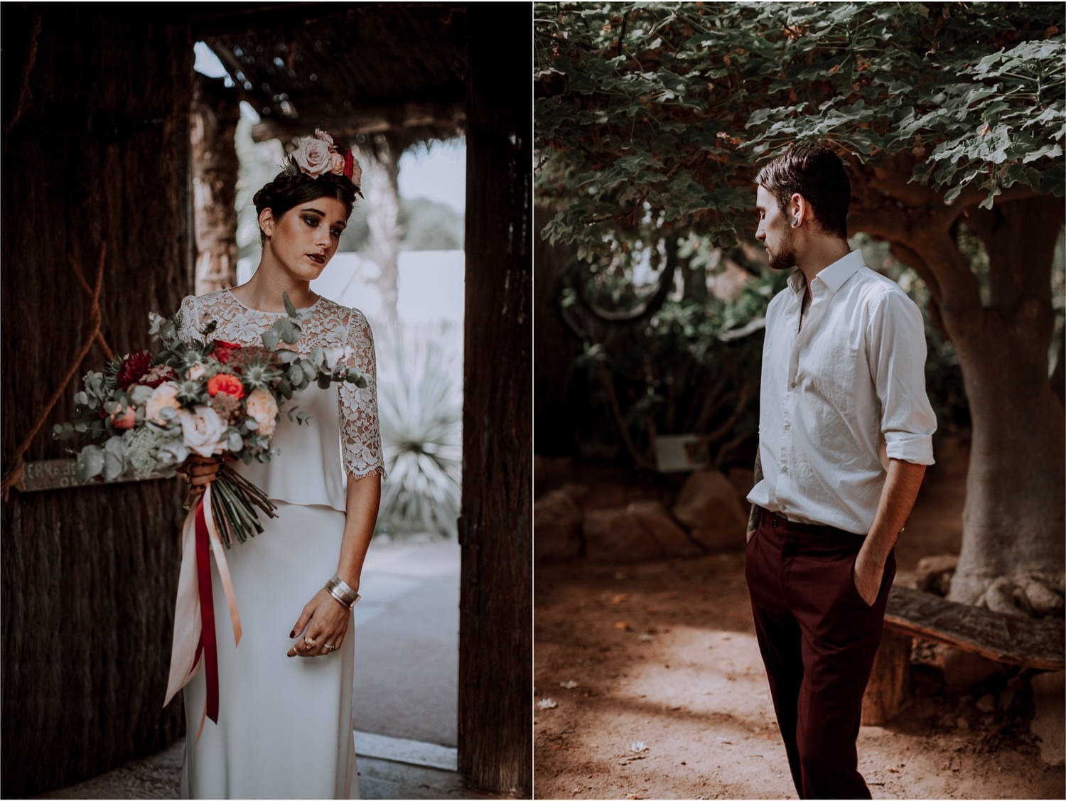 photographe mariage Lyon ,Parc de la tête d'or, Lyon, cactus, portrait, The Black Alchemy, succulantes, photographe Lyon, fauteuil en rotin, frida, serre, séance couple