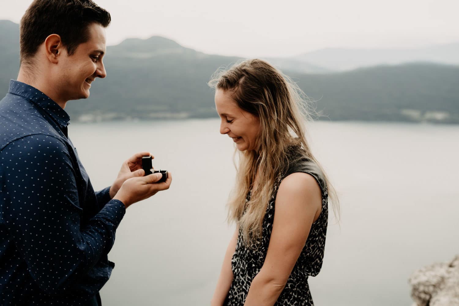 Demande en mariage au lac du Bourget